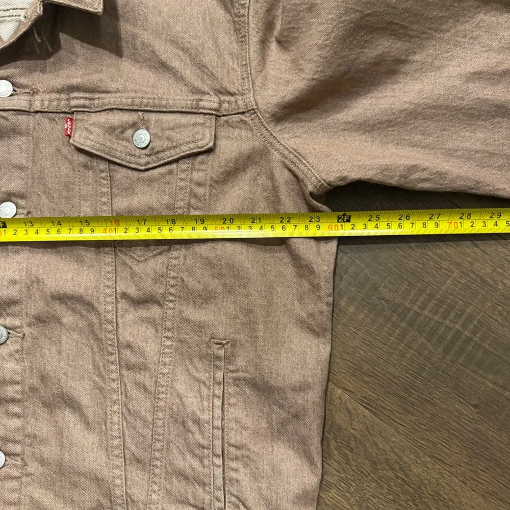 Levi's Men's Large NWT Brown Acid Wash Type 3 Trucker Denim Jacket